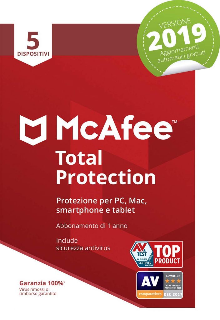 McAfee Total Protection 2019 - 5 Dispositivi