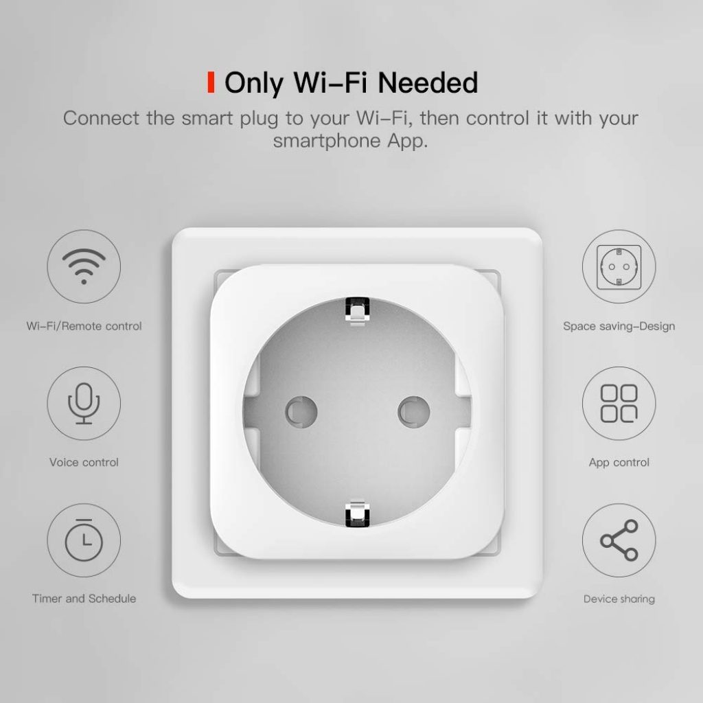 Presa Intelligente WiFi Smart Plug Compatibile Alexa - 3 Pezzi