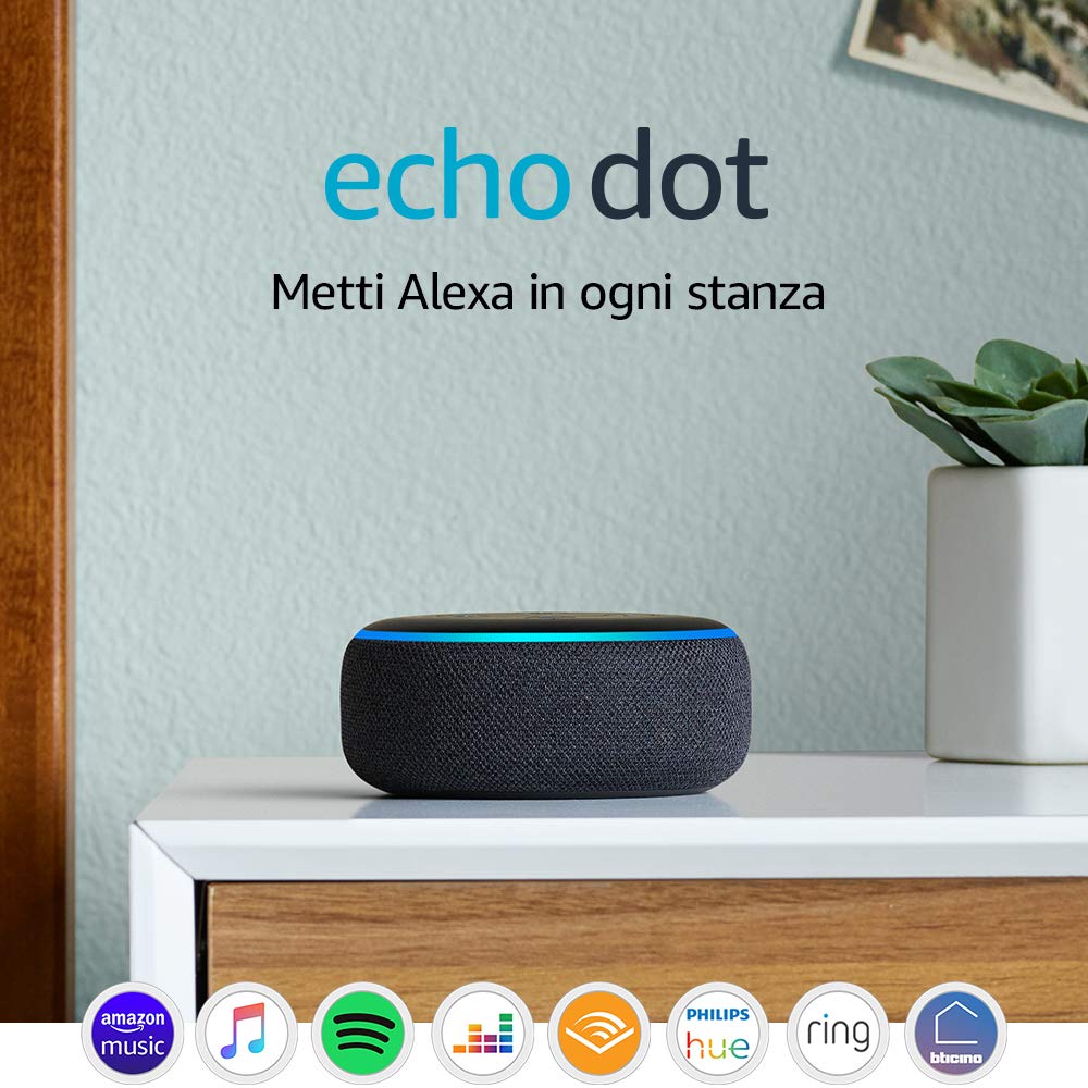 Echo Dot (3ª gen) - Altoparlante intelligente Alexa Antracite