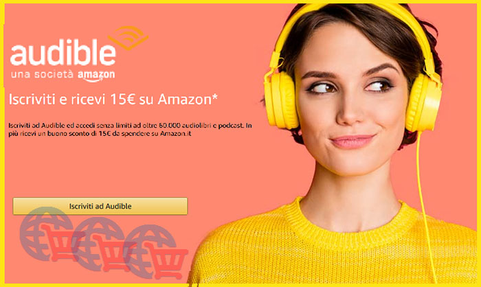 Scopri AUDIBLE di Amazon! 15€ in regalo da Amazon