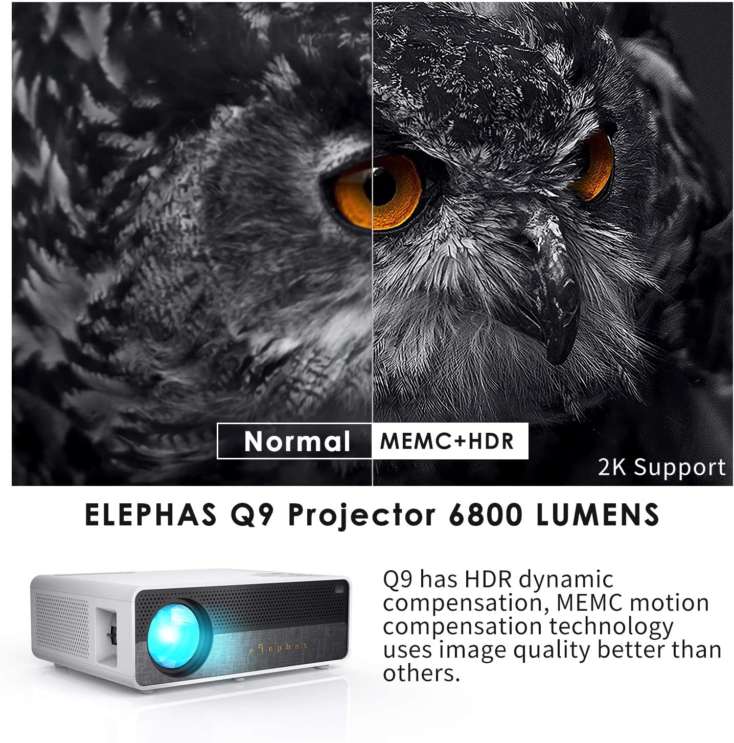 Videoproiettore 1080P HD 6800 lumen
