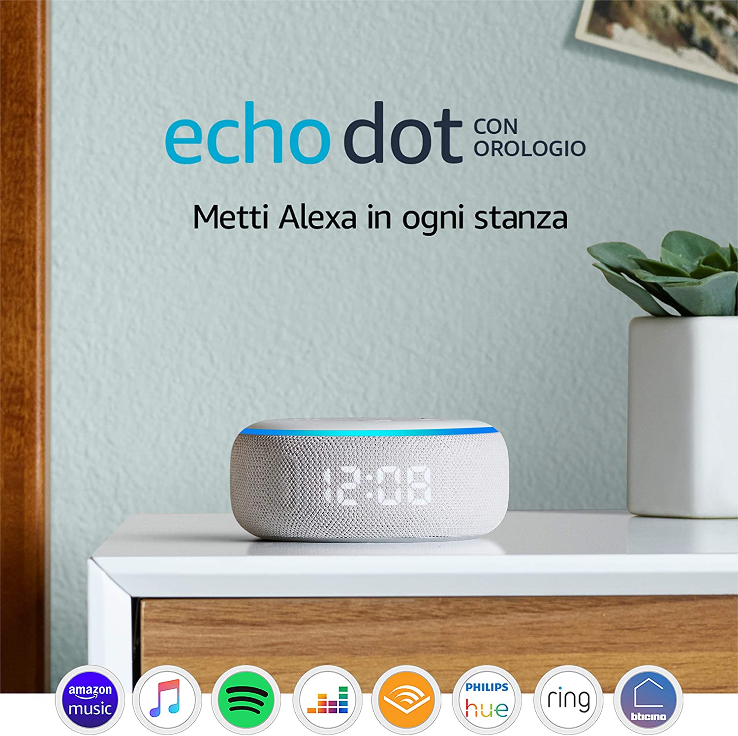 Echo Dot (3ª gen) - Altoparlante intelligente con orologio e Alexa