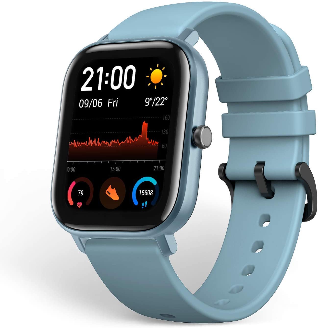 Amazfit GTS Smartwatch Reloj inteligente 46 días GPS Glonass BioTracker TM PPG Sensor detección biológica Frecuencia cardíaca Bluetooth 5.0 Blu