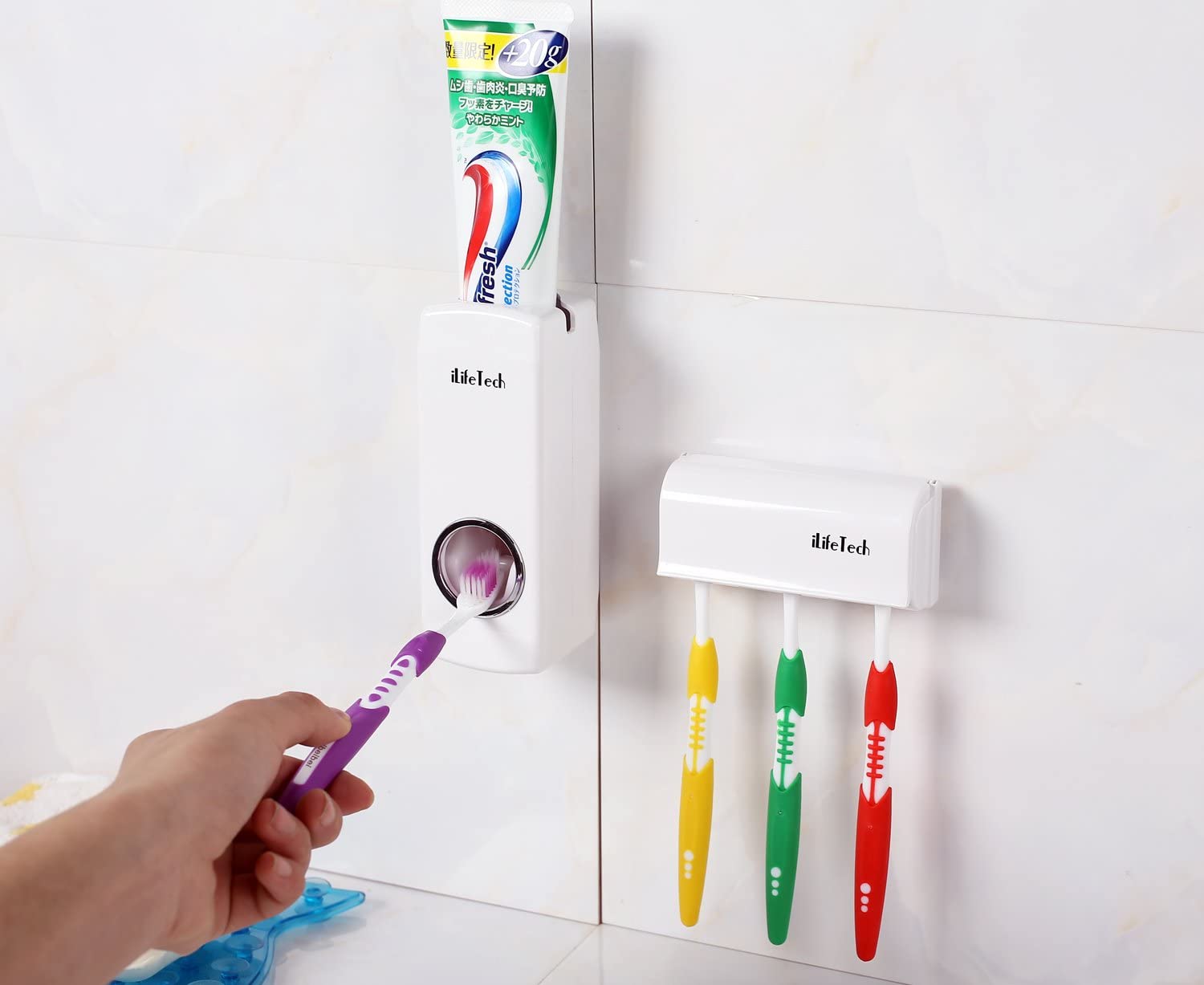 Dispenser di dentifricio e Porta spazzolini