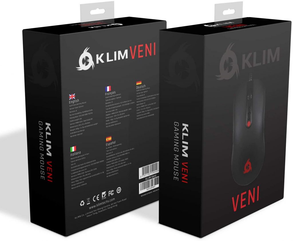 KLIM™ Veni - Mouse Gaming ad Alta Precisione