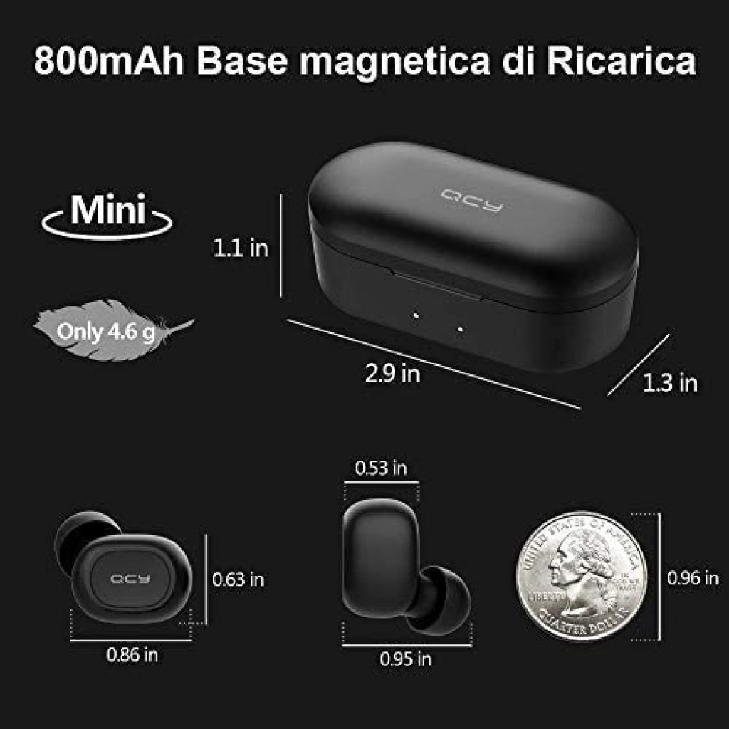 Auricolari Wireless Stereo con Custodia da Ricarica