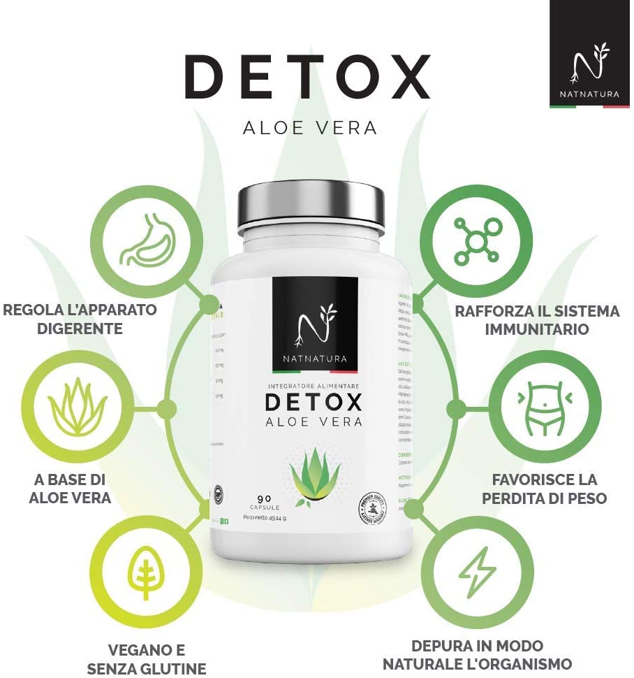 Detox Aloe Vera & finocchio - Dimagrante 100% naturale 90 caps
