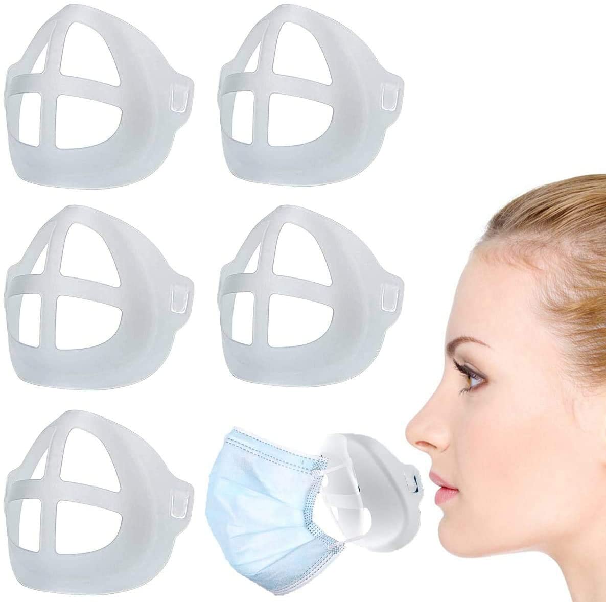 5 staffe di supporto mascherine in silicone