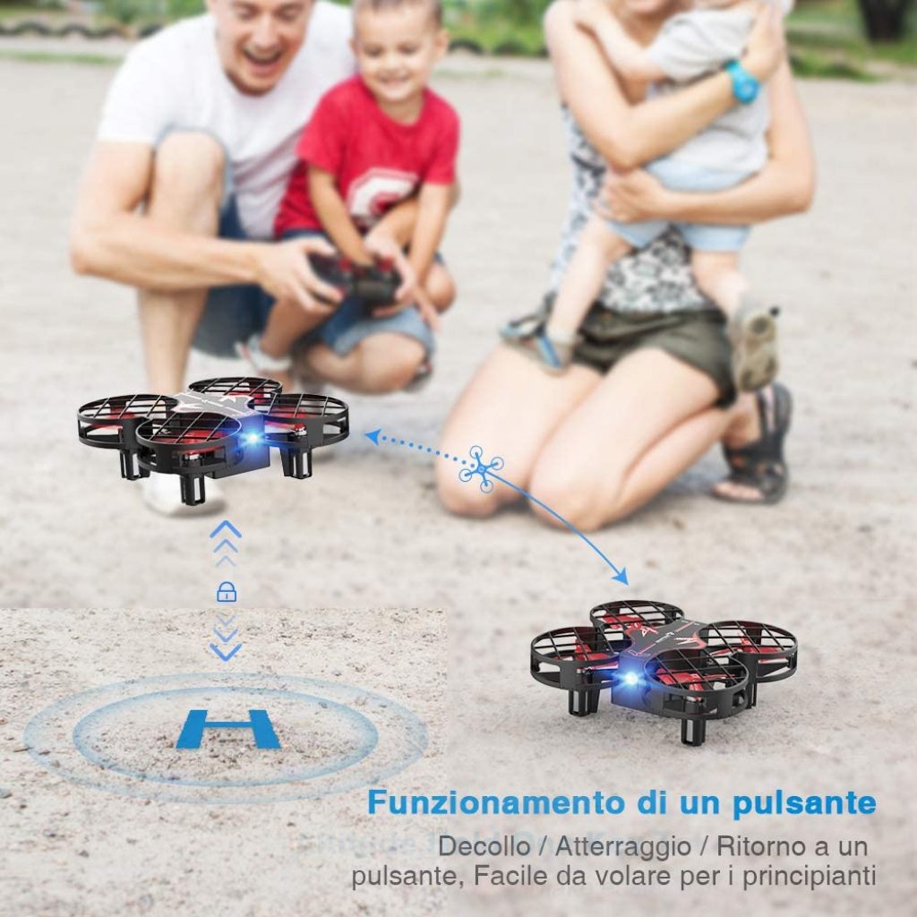 Mini Drone per Bambini Funzione Lancia & Vola