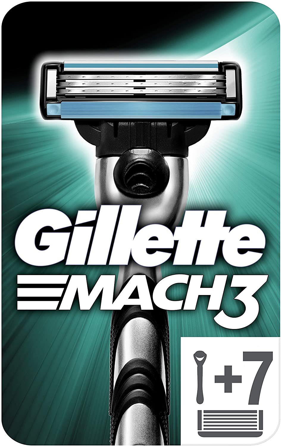 Gillette Mach3 Rasoio da Uomo + 7 Lamette