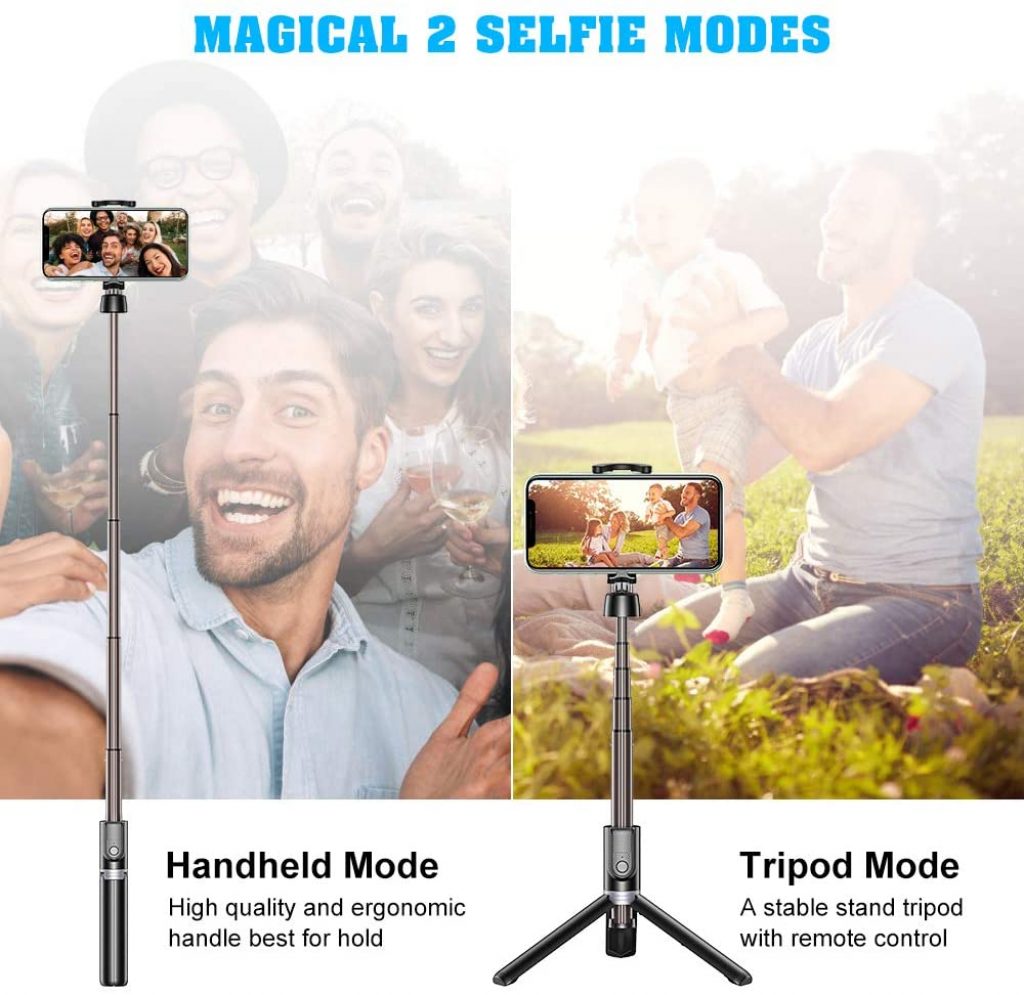 Bastone Selfie Estensibile 3 in 1 con Telecomando
