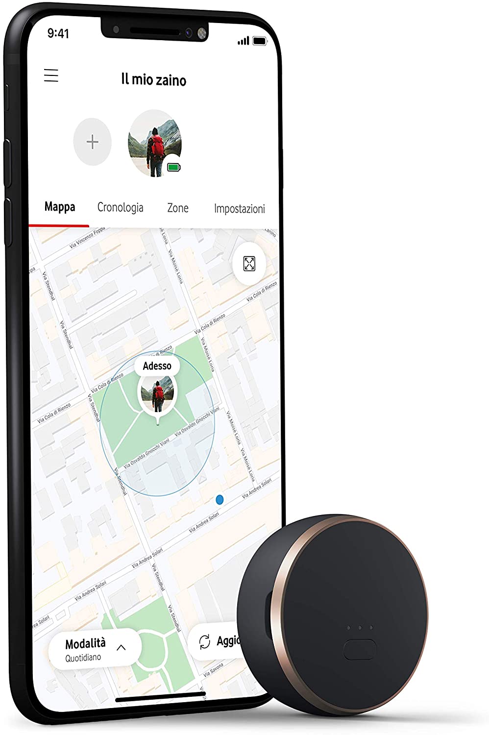 Vodafone Curve Slate - Smart Tracker GPS con Bluetooth