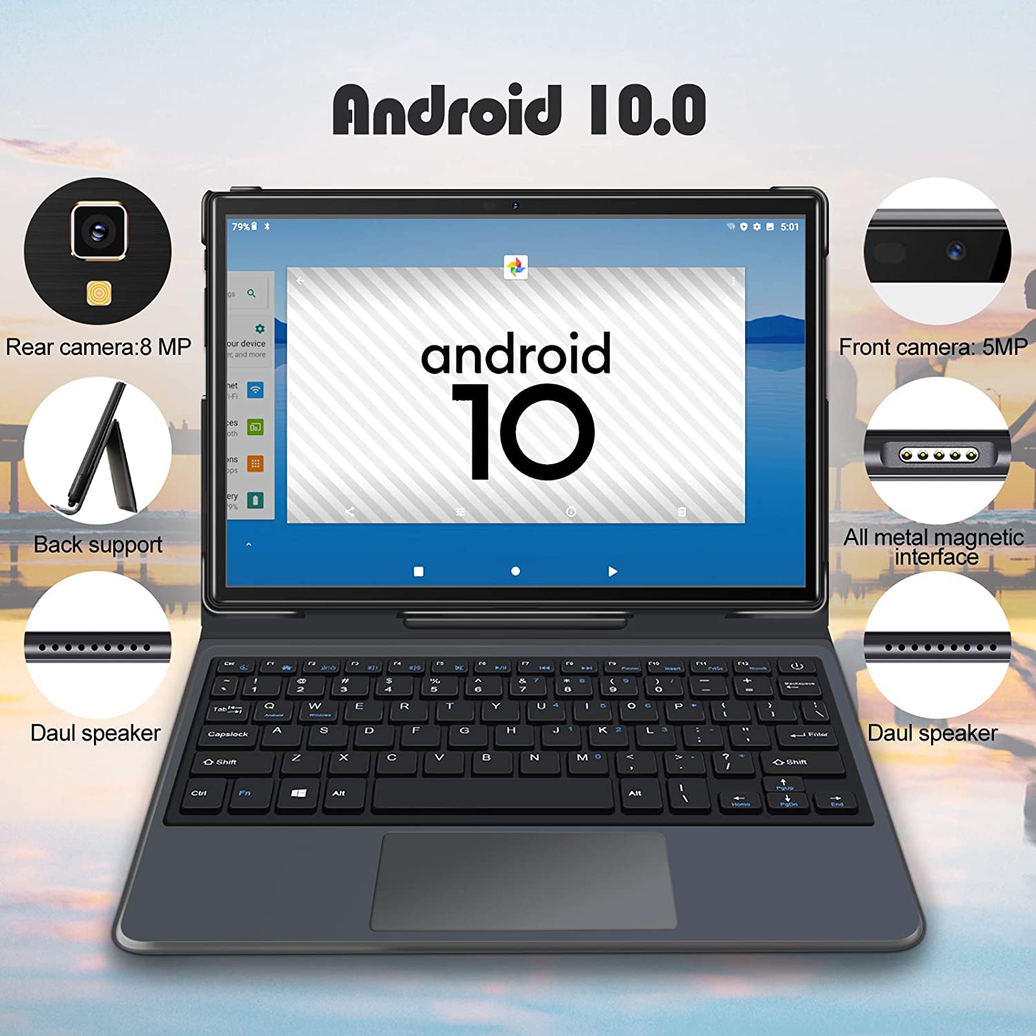 Tablet PC 2in1 - 10" con Exclusive Magnetic Keyboard