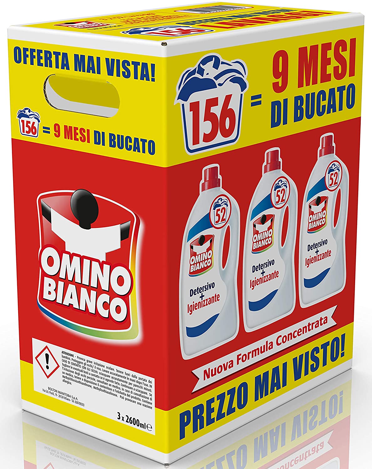 Omino Bianco Detersivo Lavatrice Igienizzante Liquido