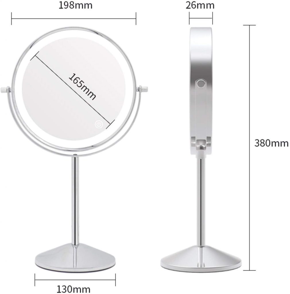 Specchio Vanity LED Ingrandimento 7X Ricaricabile