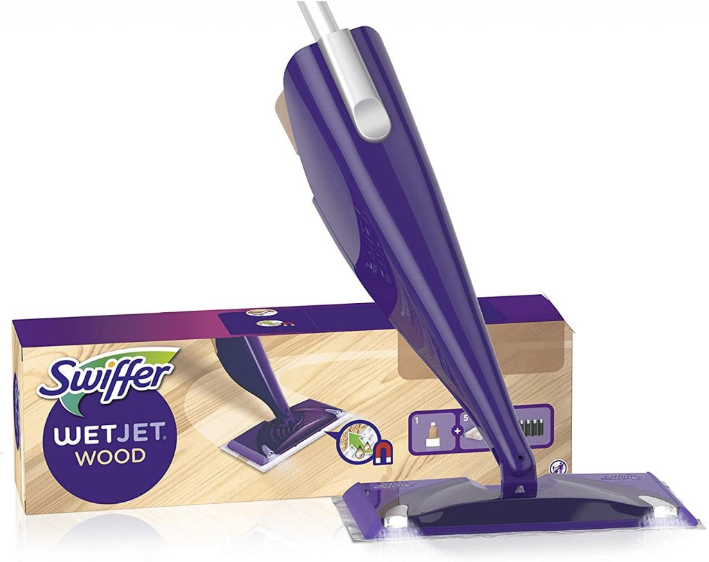 Swiffer WetJet Lavapavimenti + Soluzione Detergente e 5 Panni