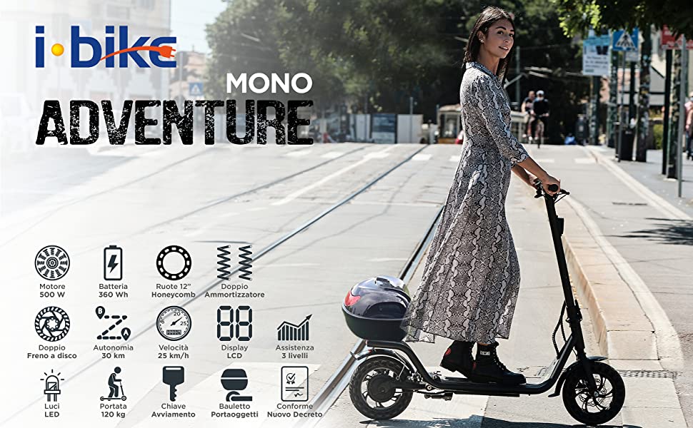 i-Bike Mono Adventure - Monopattino Elettrico