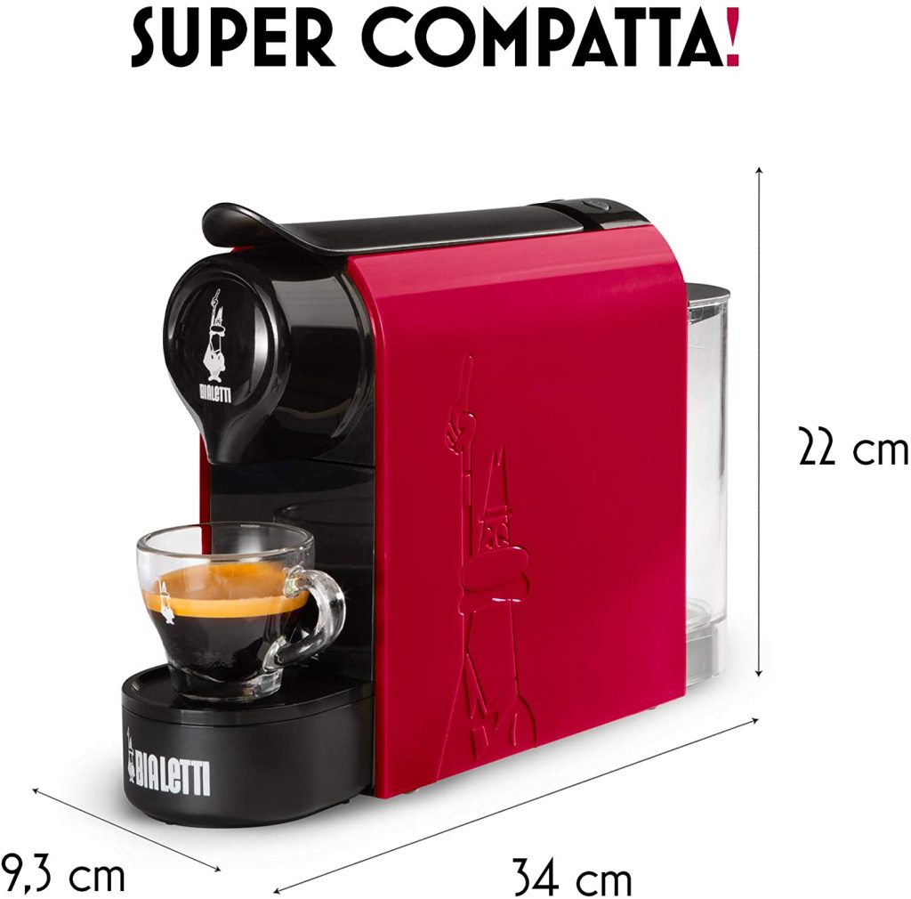 Bialetti Gioia Macchina Caffè Espresso + 80 Caps Rosso
