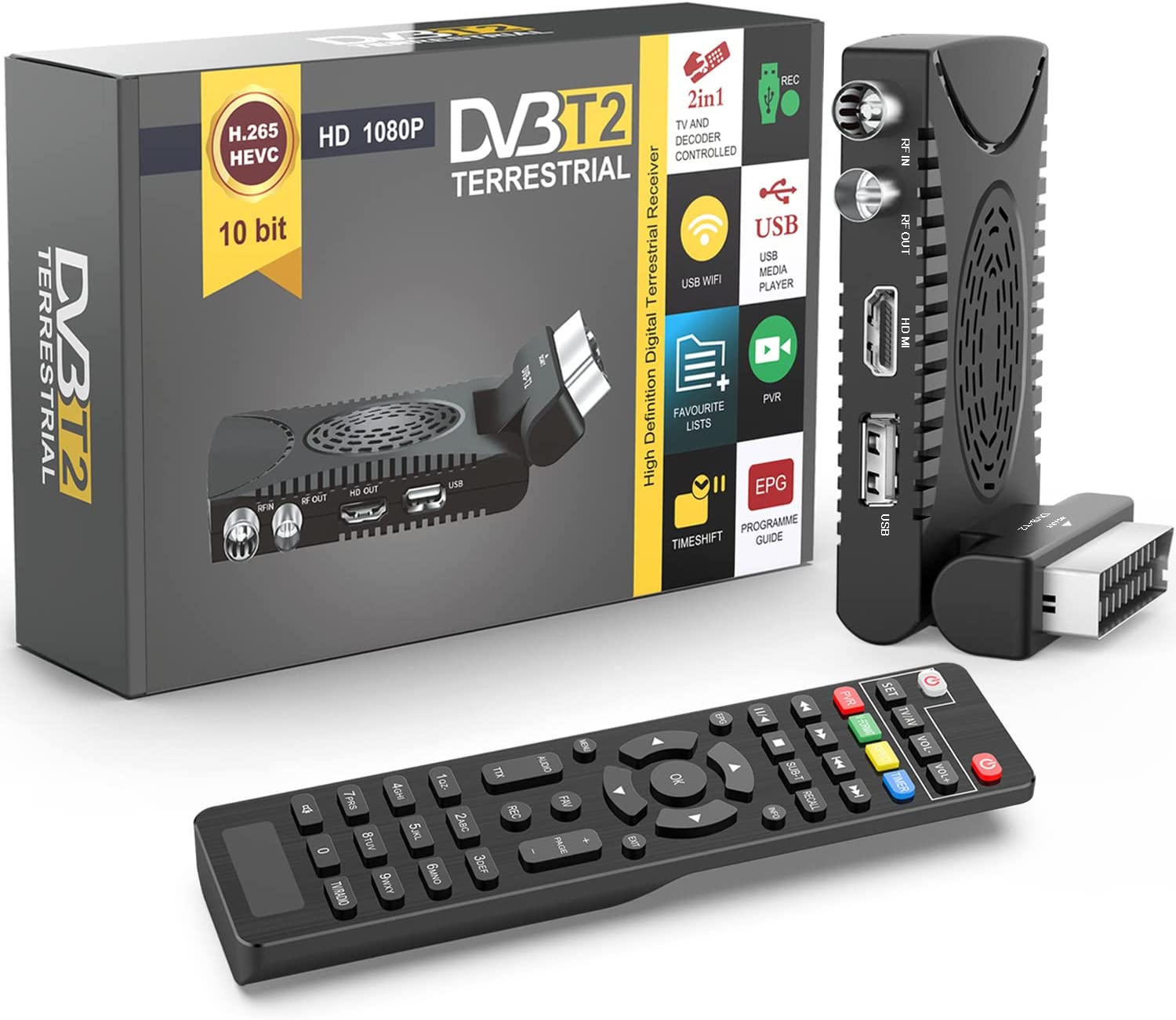 Decoder DVB-T2 HD - Ricevitore Digitale Terrestre HDMI