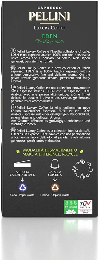 Pellini Luxury Coffee Eden - 120 Caps Compatibili Nespresso