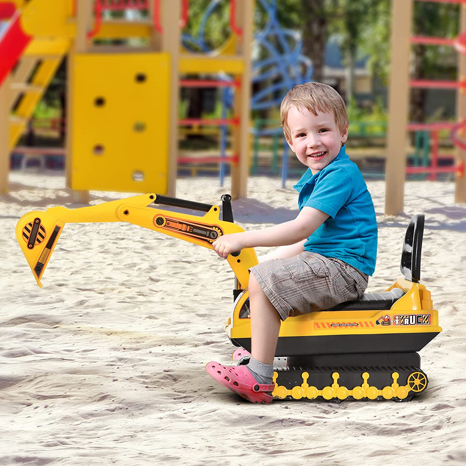 Escavatore Ruspa - Giocattolo Cavalcabile per Bambini