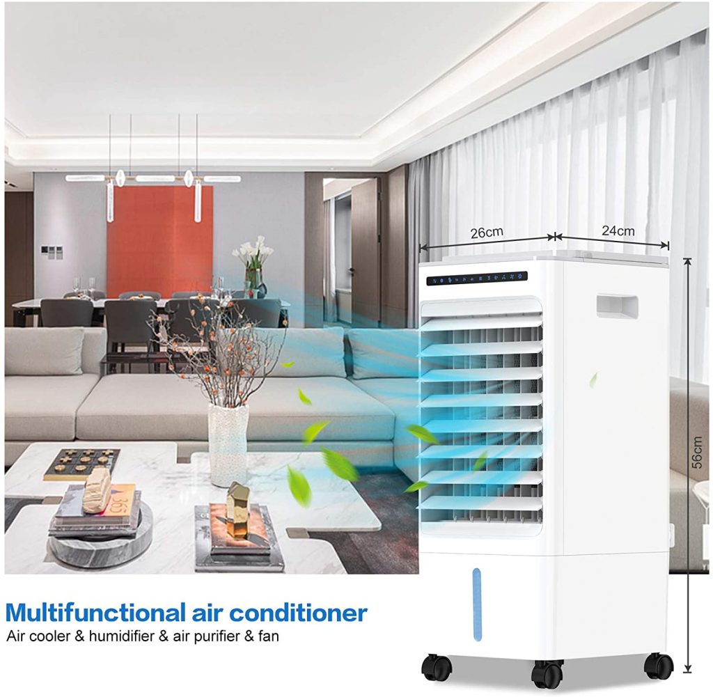 Mobile Air Cooler - Ventilatore Evaporativo con Timer