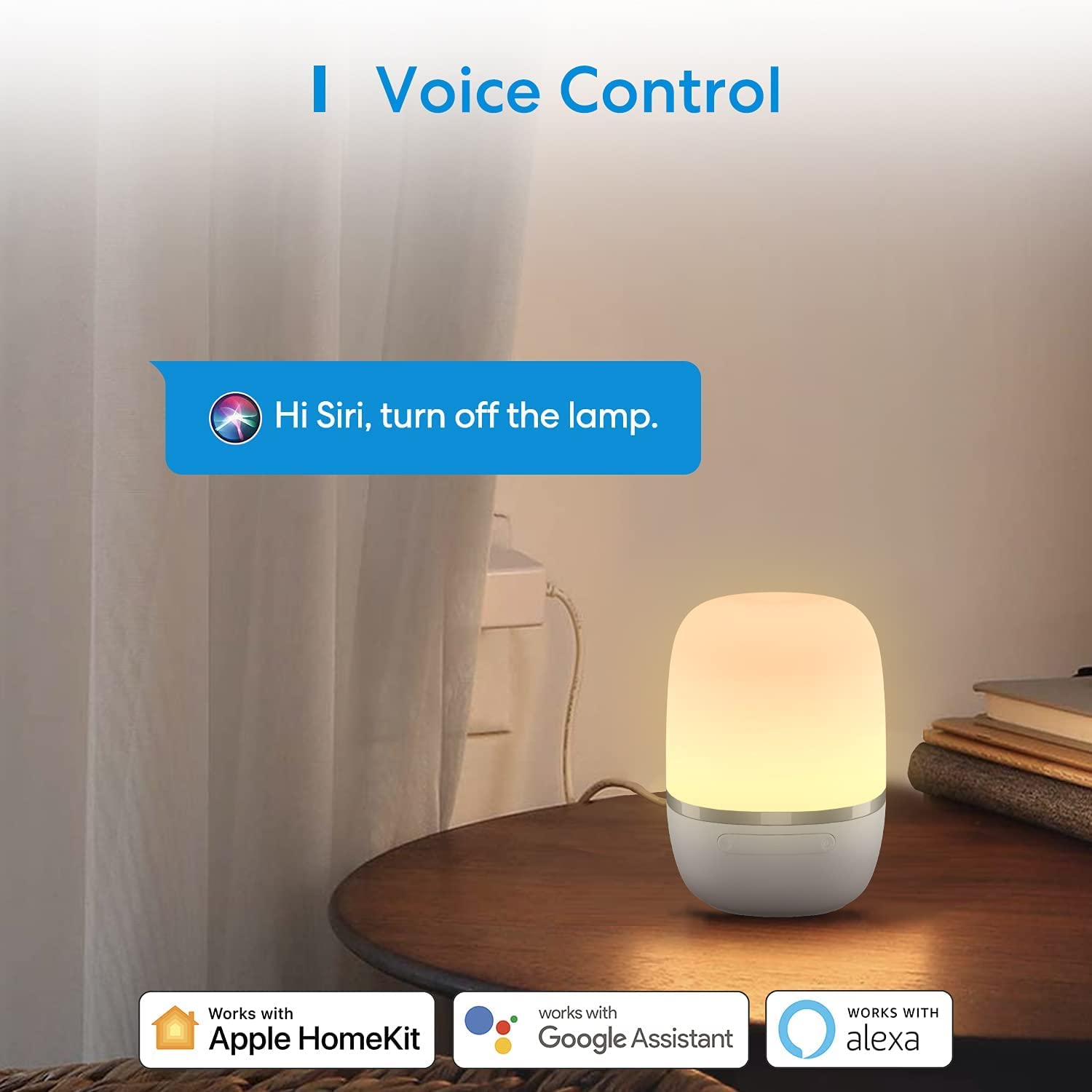 Lampada Smart da Comodino a LED - Compatibile Alexa