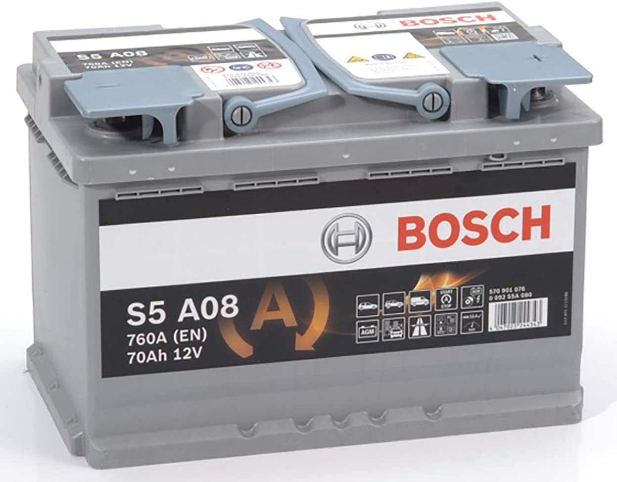Bosch S5A08 Batteria per Auto - 70A/h 760A