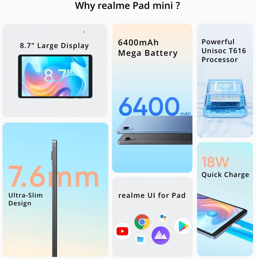 realme Pad mini Wifi - Display da 8.7"