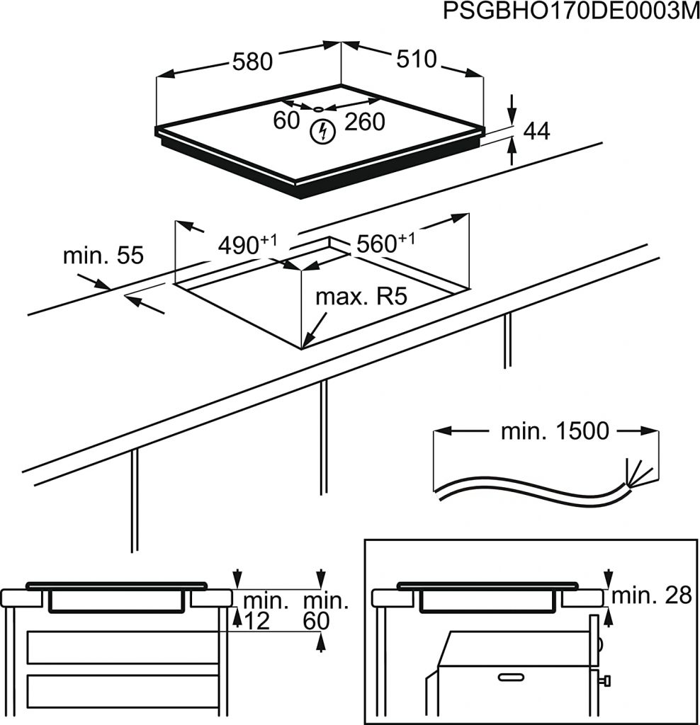 AEG Piano cottura ad induzione MaxiSense® 60 cm