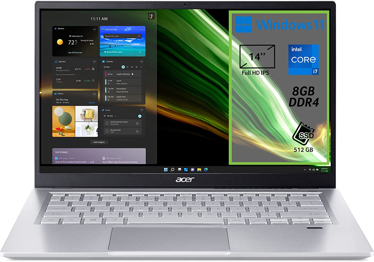 Acer Swift 3 PC Portatile - Notebook 14" FHD