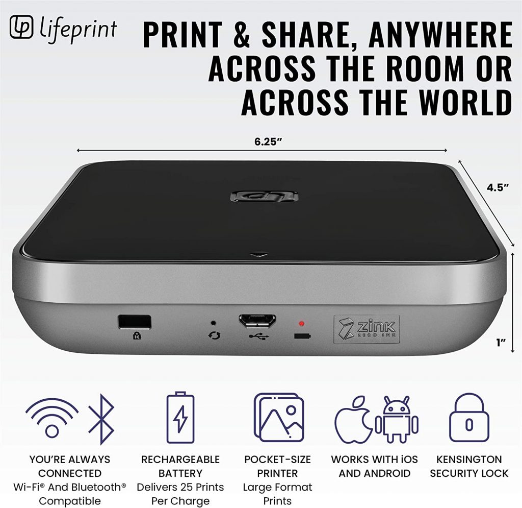 Lifeprint 3x4.5 Stampante Portatile per dispositivi iOS/Android