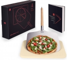 Pietra Refrattaria per Pizza + Pala in Alluminio (Forno e Barbecue)